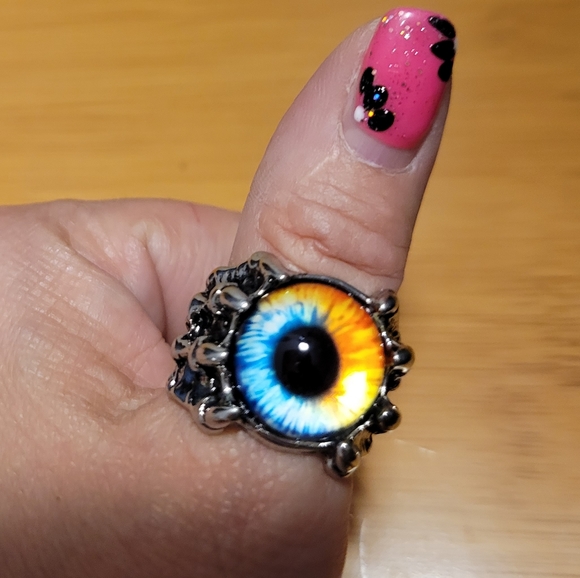NWT Adjustable Dragon Claw Evil Eye Ring - Picture 9 of 10